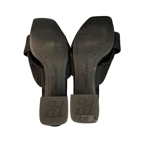 Paul Green Yasmin Black Suede Slide Heeled Sandal Women's, UK6/US 8.5 WORN ONCE - Picture 8 of 10